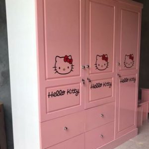 Lemari Pakaian Anak Karakter Hello Kitty