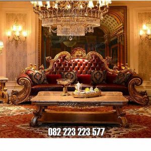 Kursi Tamu Royal Ukir Klasik Untuk Ruangan Rumah Mewah