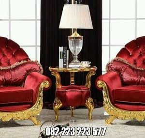 Sofa Mewah Warna Gold Ukir Klasik Jepara