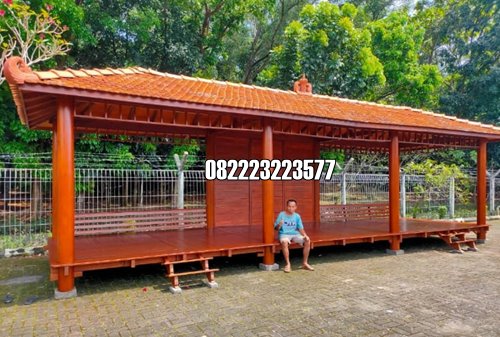 Model Gazebo Glugu Besar Dan Panjang Untuk Taman